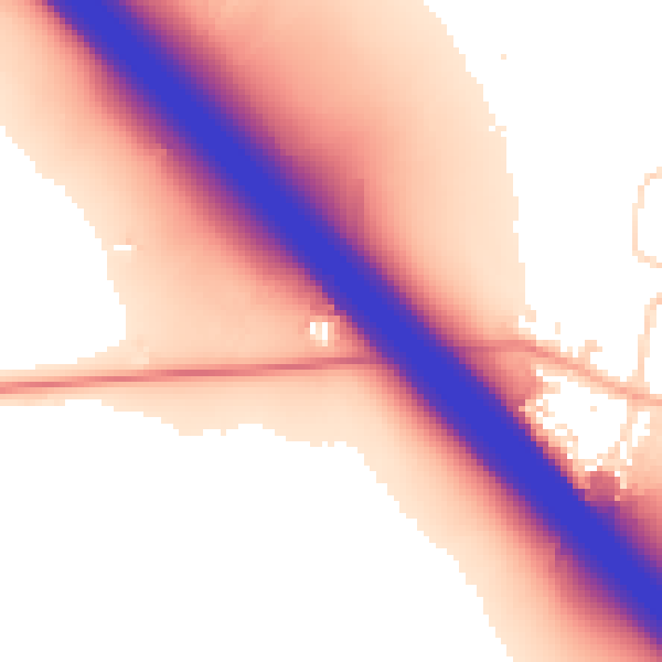 Daytime road noise heatmap for NN4 0NB