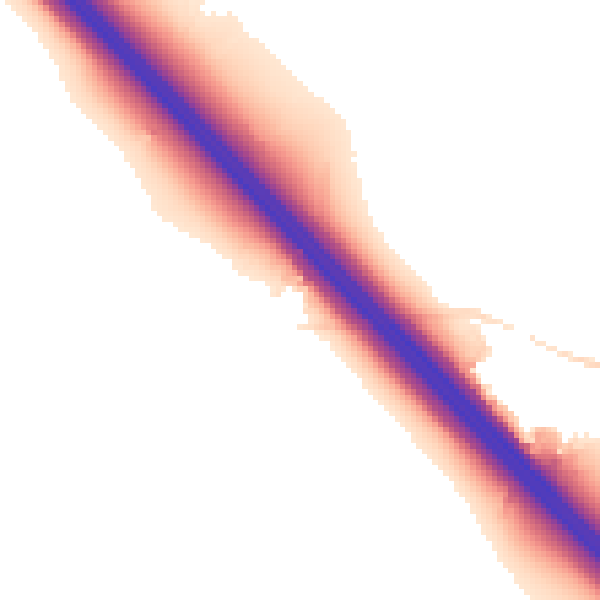 Night-time road noise heatmap for NN4 0NB