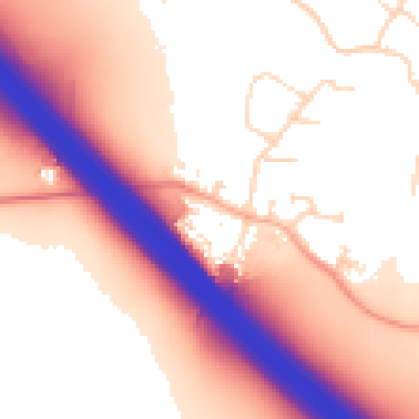 Daytime road noise heatmap for NN4 0ND