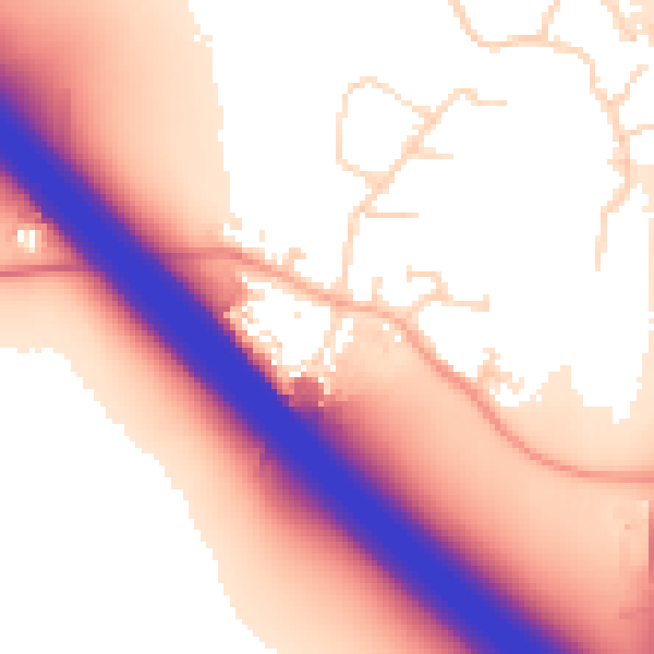 Daytime road noise heatmap for NN4 0NE
