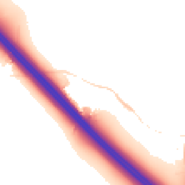Night-time road noise heatmap for NN4 0NE
