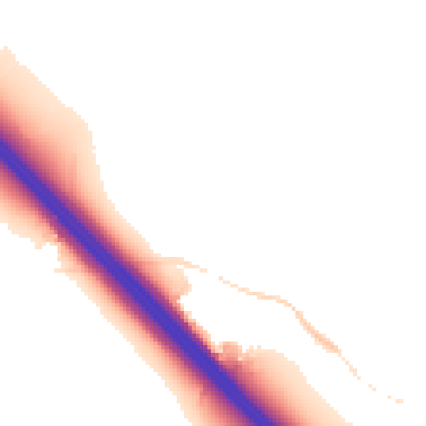 Night-time road noise heatmap for NN4 0NF