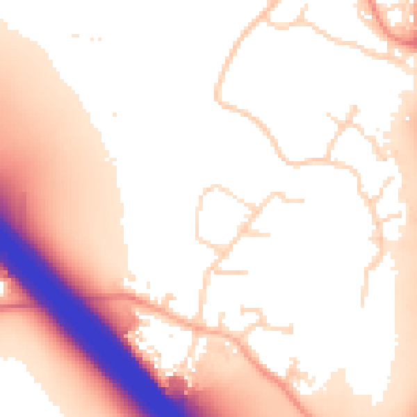 Daytime road noise heatmap for NN4 0NG