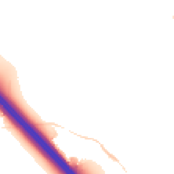 Night-time road noise heatmap for NN4 0NG