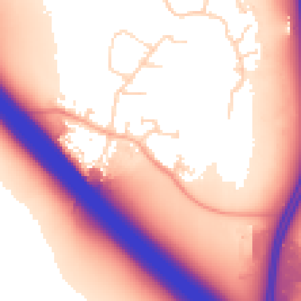 Daytime road noise heatmap for NN4 0NJ