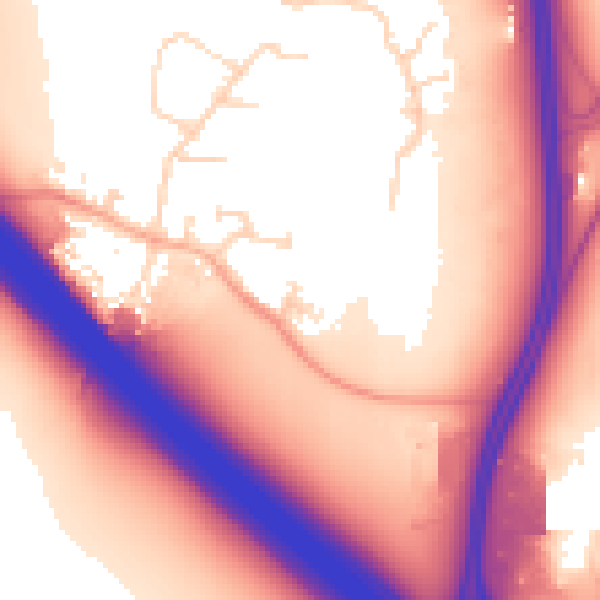 Daytime road noise heatmap for NN4 0NL