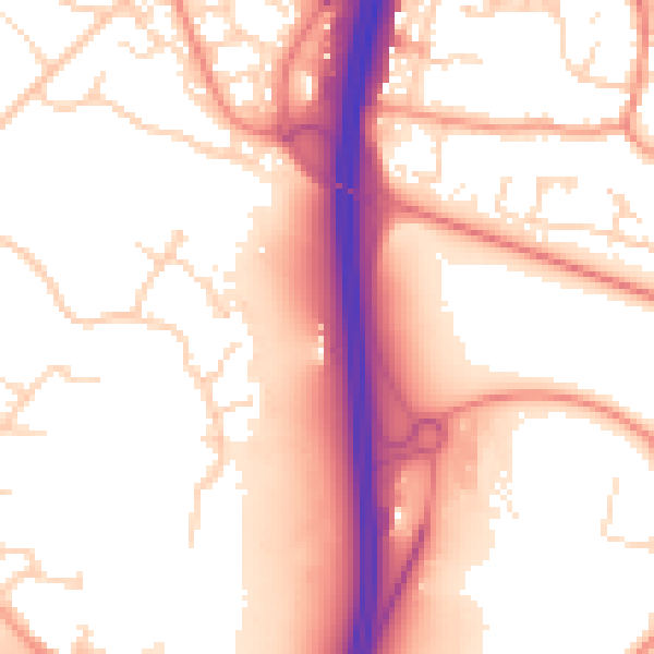 Daytime road noise heatmap for NN4 0NP
