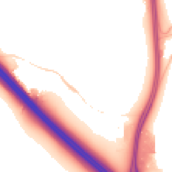 Night-time road noise heatmap for NN4 0NS