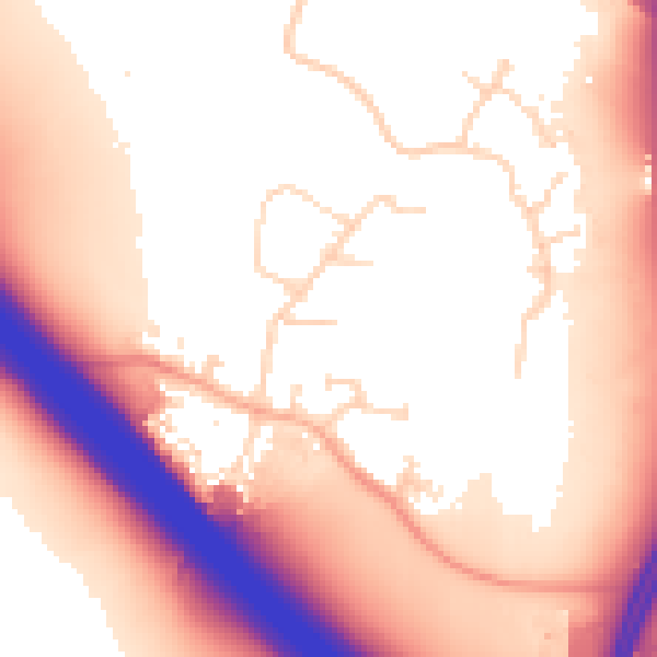 Daytime road noise heatmap for NN4 0NT