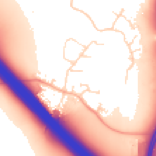 Daytime road noise heatmap for NN4 0PF