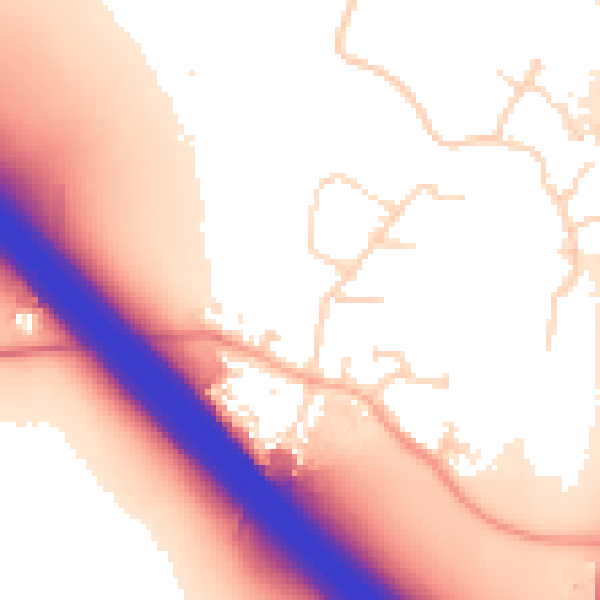 Daytime road noise heatmap for NN4 0PR