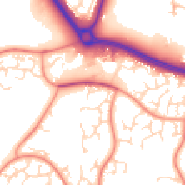 Daytime road noise heatmap for NN4 0RJ