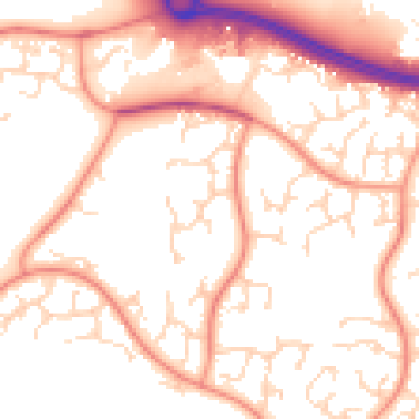 Daytime road noise heatmap for NN4 0RQ