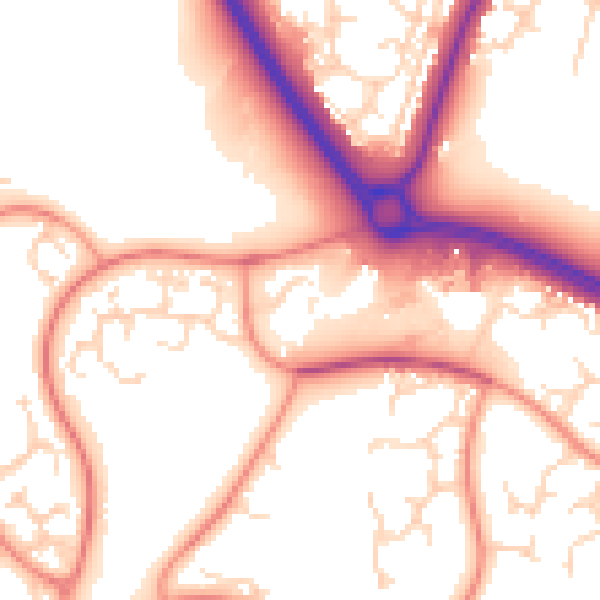 Daytime road noise heatmap for NN4 0RZ