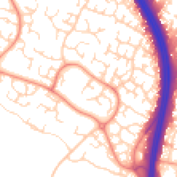 Daytime road noise heatmap for NN4 0WP