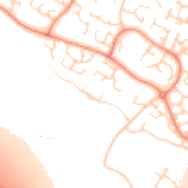 Daytime road noise heatmap for NN4 0XP