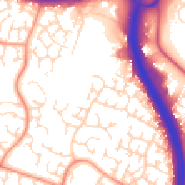 Daytime road noise heatmap for NN4 0XS