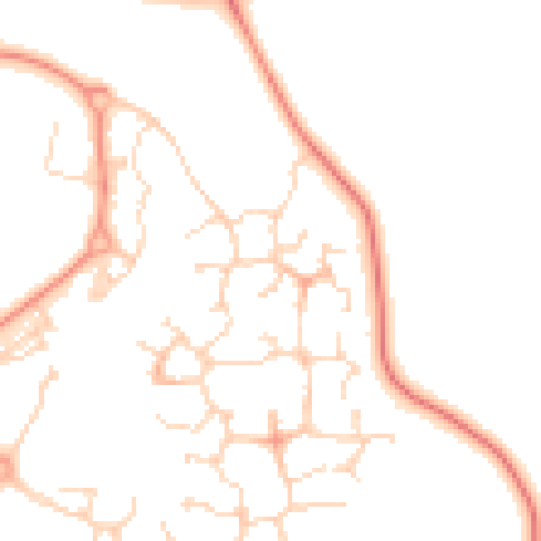 Daytime road noise heatmap for NN4 5AB