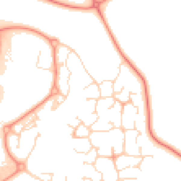 Daytime road noise heatmap for NN4 5AG