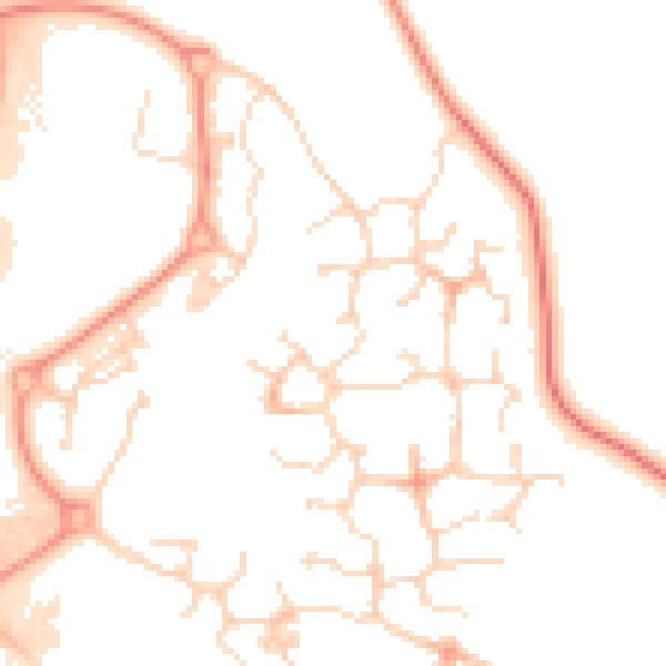 Daytime road noise heatmap for NN4 5AH