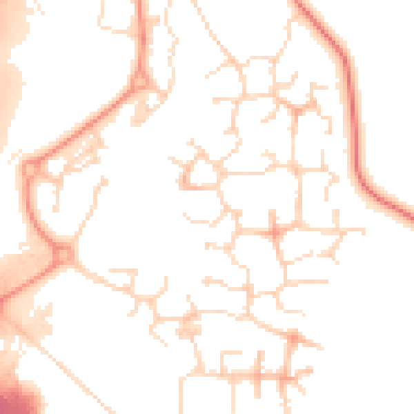 Daytime road noise heatmap for NN4 5AP