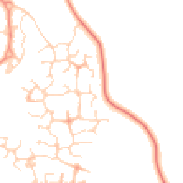 Daytime road noise heatmap for NN4 5AS