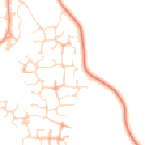 Daytime road noise heatmap for NN4 5AU