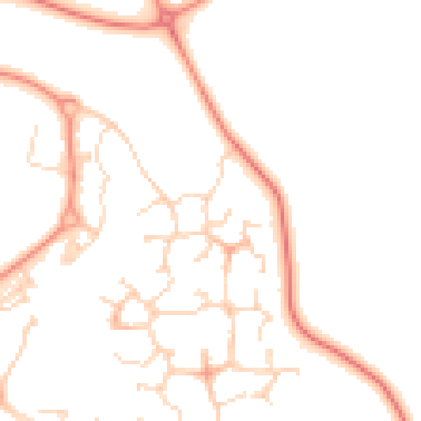 Daytime road noise heatmap for NN4 5AX