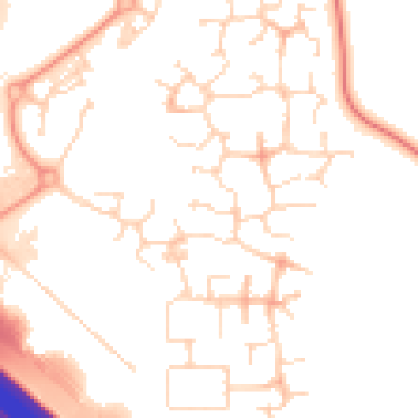 Daytime road noise heatmap for NN4 5BB