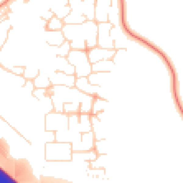 Daytime road noise heatmap for NN4 5BE