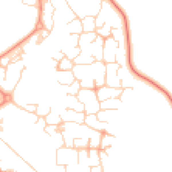 Daytime road noise heatmap for NN4 5BG