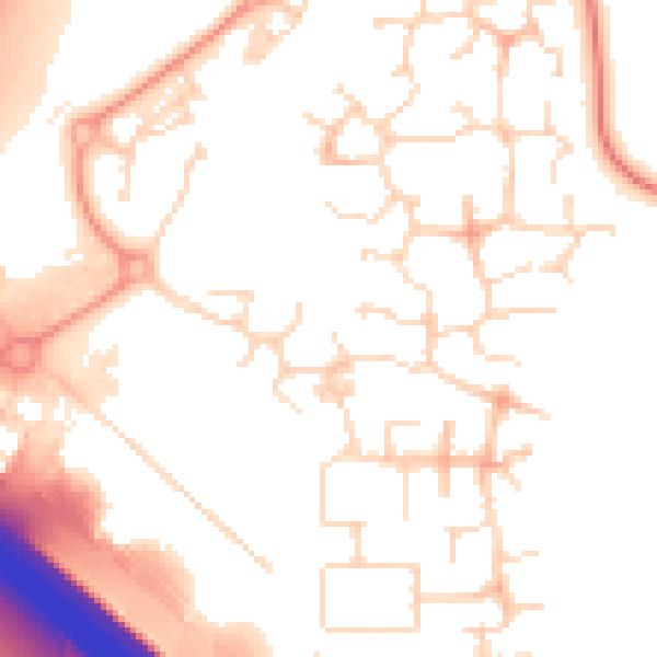 Daytime road noise heatmap for NN4 5BH
