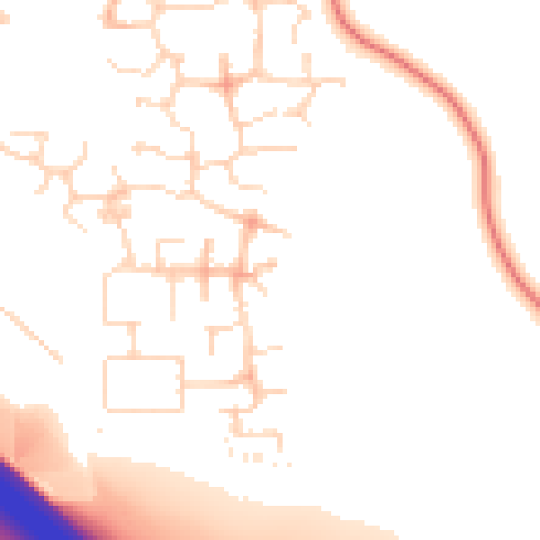 Daytime road noise heatmap for NN4 5BW