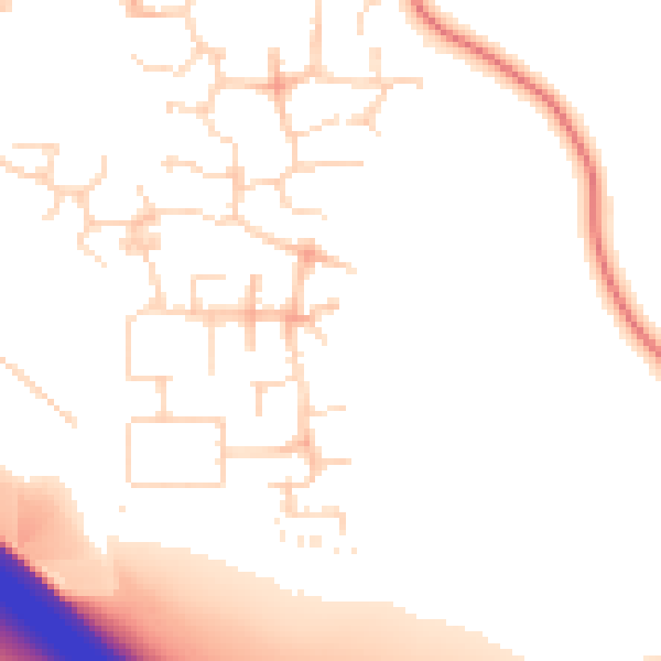 Daytime road noise heatmap for NN4 5BX