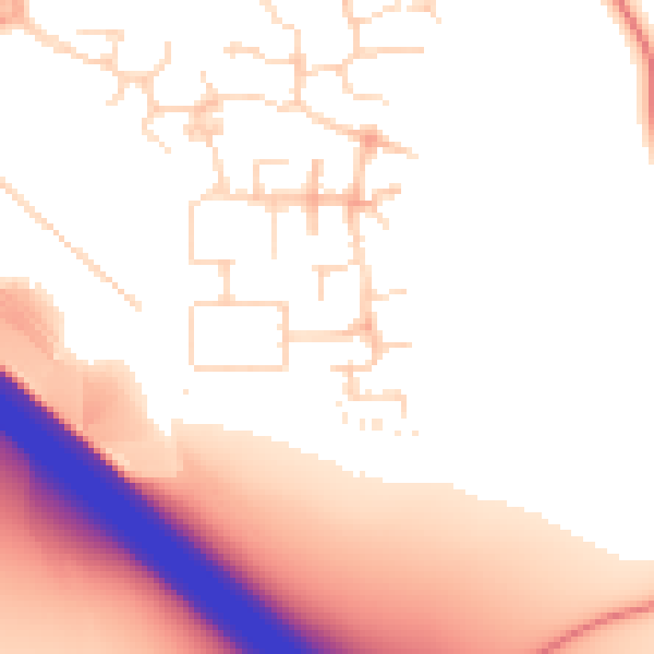 Daytime road noise heatmap for NN4 5BY