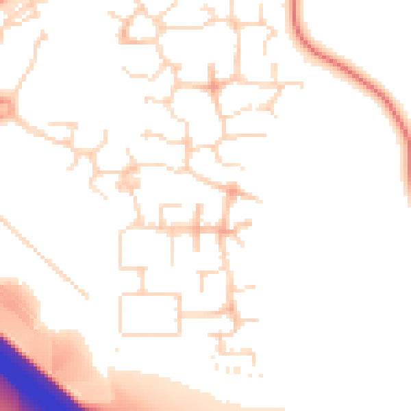 Daytime road noise heatmap for NN4 5DA