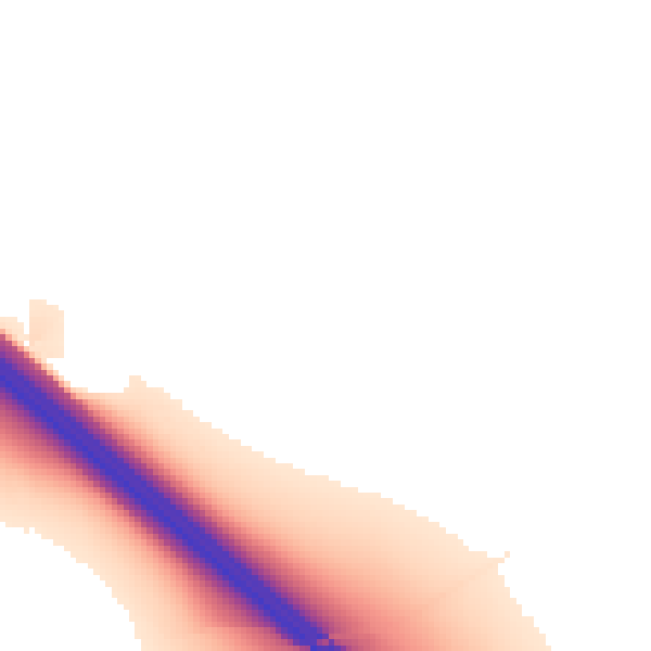 Night-time road noise heatmap for NN4 5DF