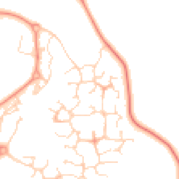 Daytime road noise heatmap for NN4 5DG