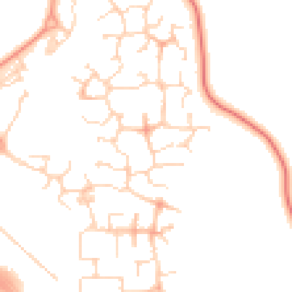 Daytime road noise heatmap for NN4 5DJ