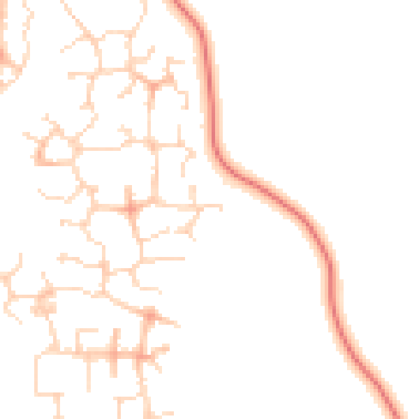 Daytime road noise heatmap for NN4 5DQ