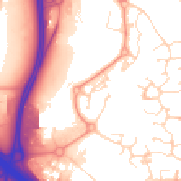 Daytime road noise heatmap for NN4 5DT