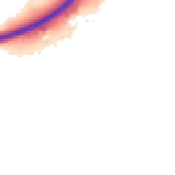Night-time road noise heatmap for NN4 6BX