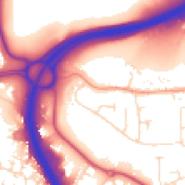 Daytime road noise heatmap for NN4 6DF