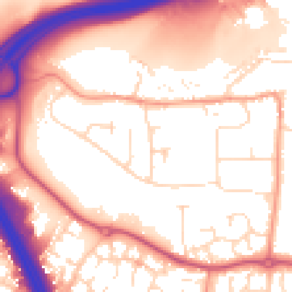 Daytime road noise heatmap for NN4 6DG