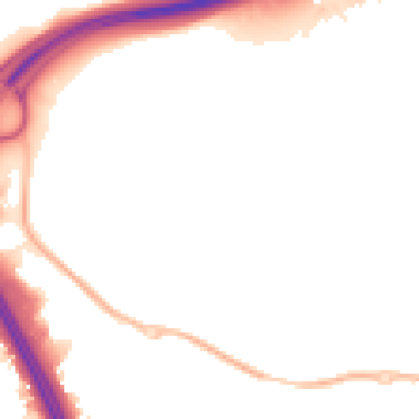 Night-time road noise heatmap for NN4 6DG