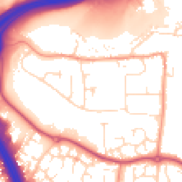 Daytime road noise heatmap for NN4 6DH