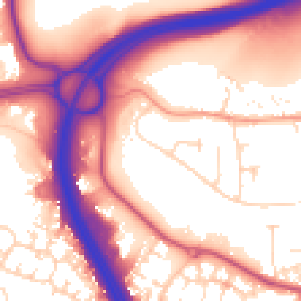 Daytime road noise heatmap for NN4 6DL