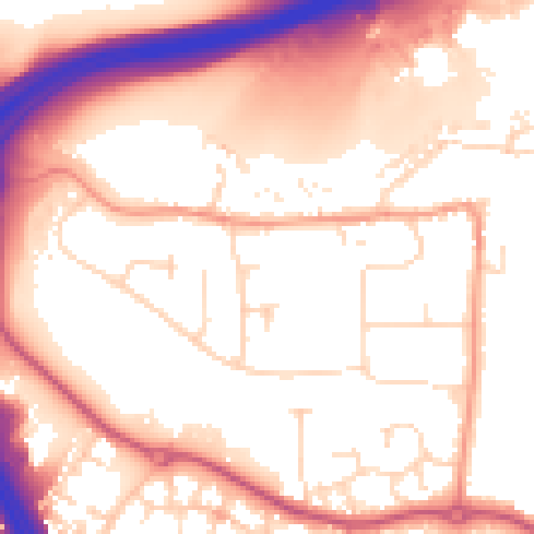 Daytime road noise heatmap for NN4 6DQ