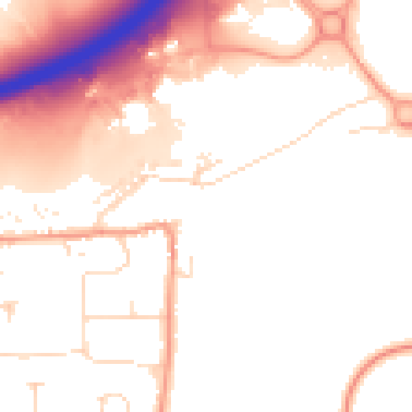 Daytime road noise heatmap for NN4 6DR