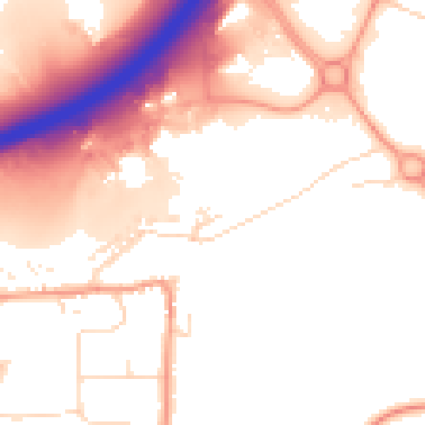 Daytime road noise heatmap for NN4 6DS